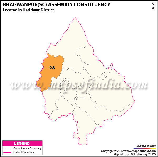 Assembly Constituency Map of Bhagwanpur (SC)