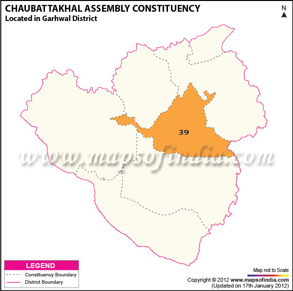 Assembly Constituency Map of Chaubattakhal