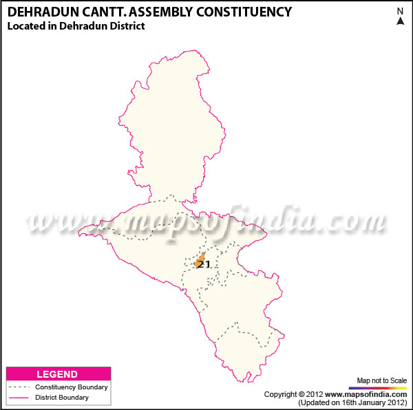 Assembly Constituency Map of Dehradun Cantt.