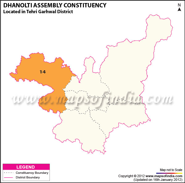 Assembly Constituency Map of Dhanolti