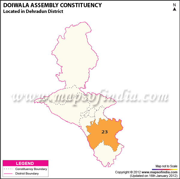 Assembly Constituency Map of Doiwala