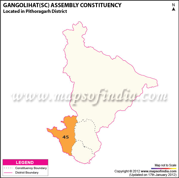 Assembly Constituency Map of Gangolihat (SC)