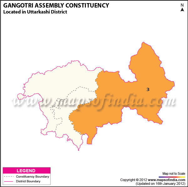 Assembly Constituency Map of Gangotri