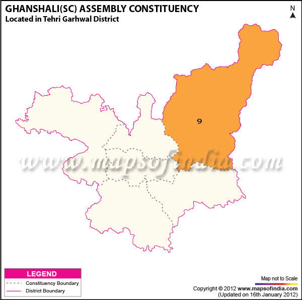 Assembly Constituency Map of Ghanshali (SC)
