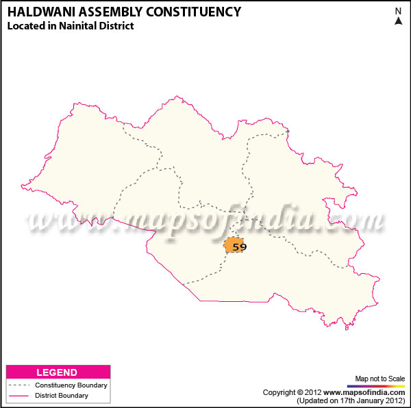 Assembly Constituency Map of Haldwani