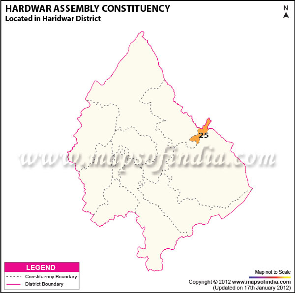 Assembly Constituency Map of Hardwar