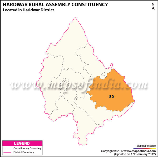 Assembly Constituency Map of Hardwar Rural