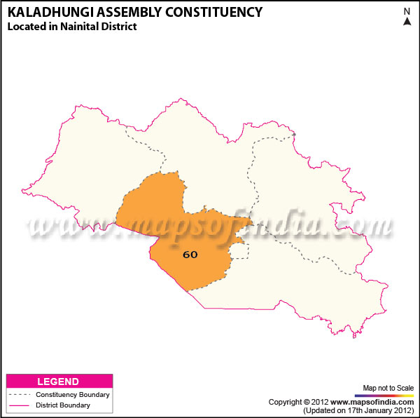 Assembly Constituency Map of Kaladhungi