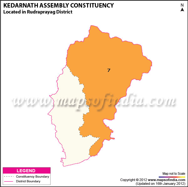 Assembly Constituency Map of Kedarnath