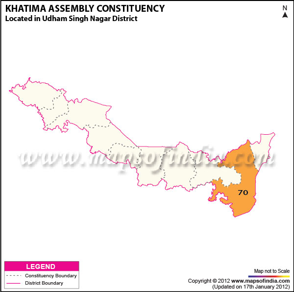 Assembly Constituency Map of Khatima