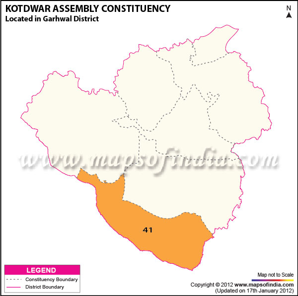 Assembly Constituency Map of Kotdwar