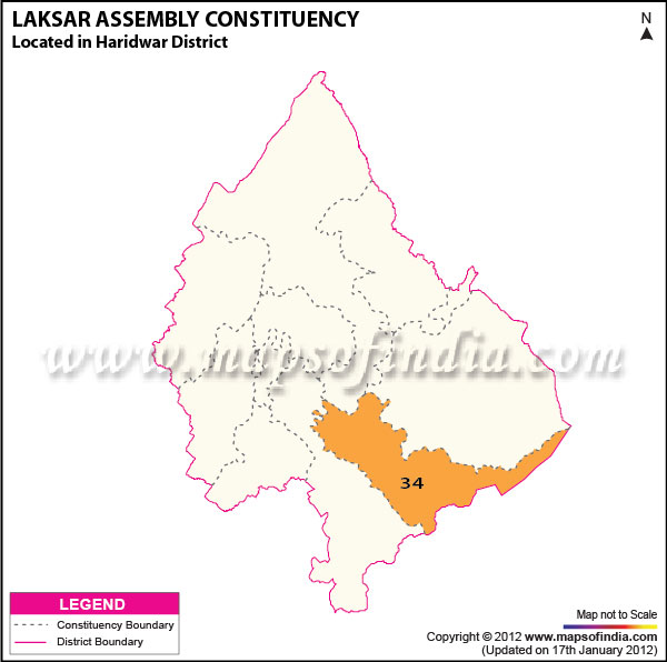 Assembly Constituency Map of Laksar