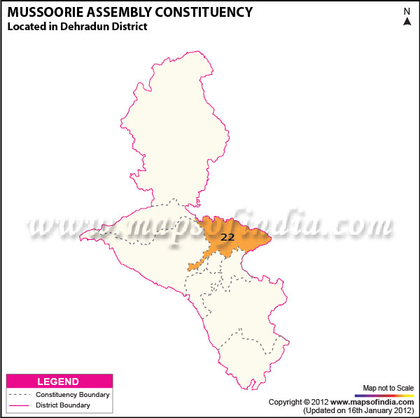 Assembly Constituency Map of Mussoorie