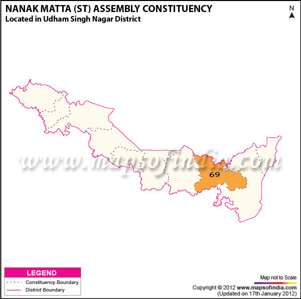 Assembly Constituency Map of Nanak Matta (ST)