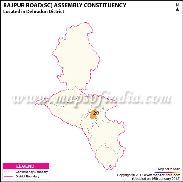 Assembly Constituency Map of Rajpur Road (SC)