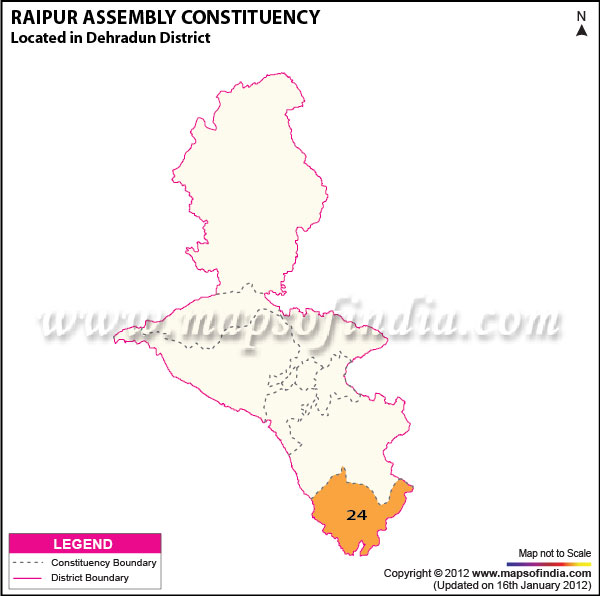 Assembly Constituency Map of Rishikesh