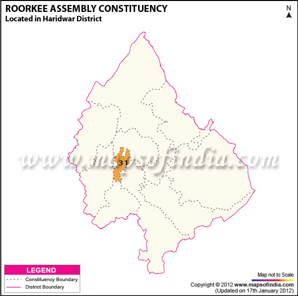 Assembly Constituency Map of Roorkee