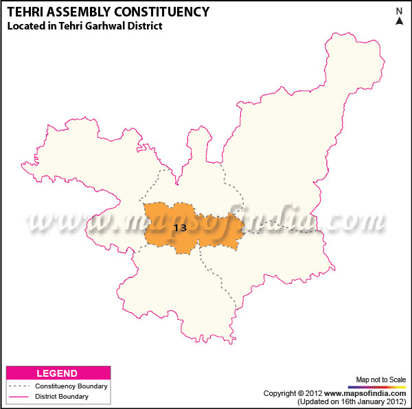 Assembly Constituency Map of Tehri