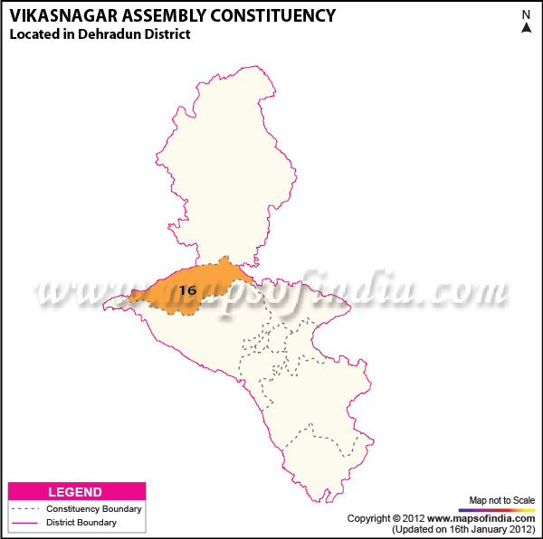 Assembly Constituency Map of Vikasnagar