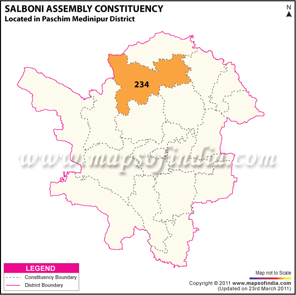 Salboni Assembly Election Results 2016, Winning MLA List, Constituency Map