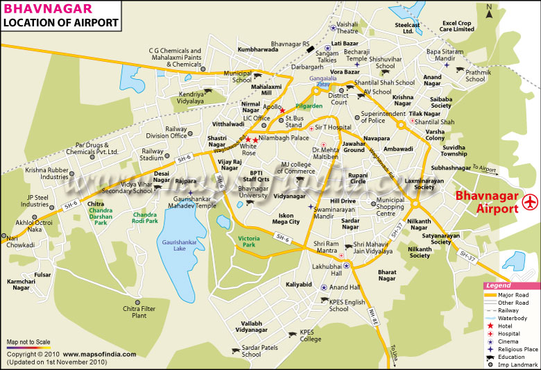 Bhavnagar Airport Map