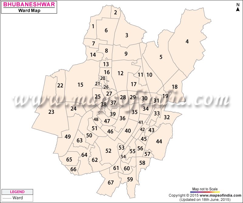 Bhubaneshwar Ward Map