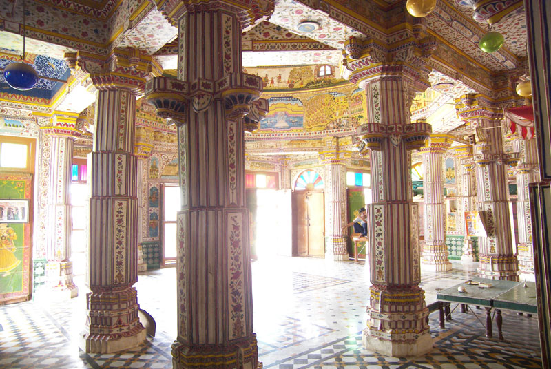 Pillared hall of the temple