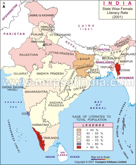 Female Literacy Map