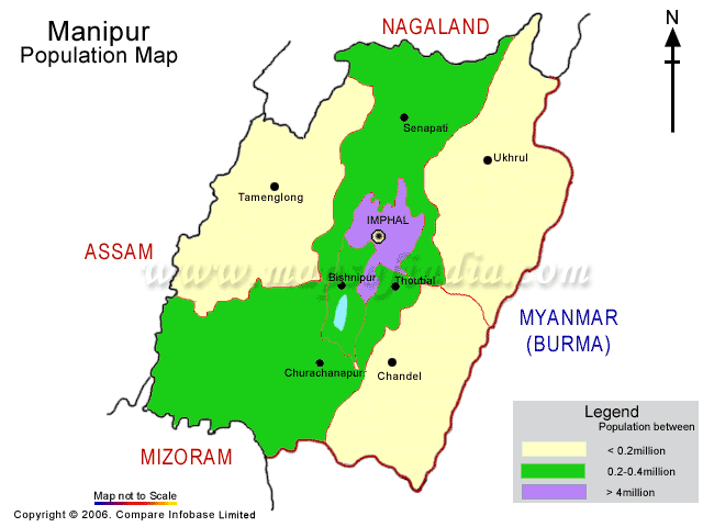 Manipur Population Map 2001