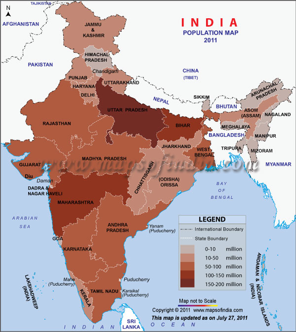 Female Sex Ratio Map of India