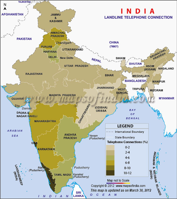 Landline Connections Map