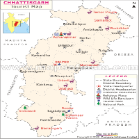 Chhattisgarh Travel Map