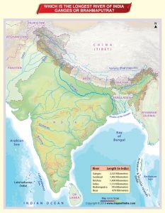 Which is the longest river of India – Ganges or Brahmaputra?
