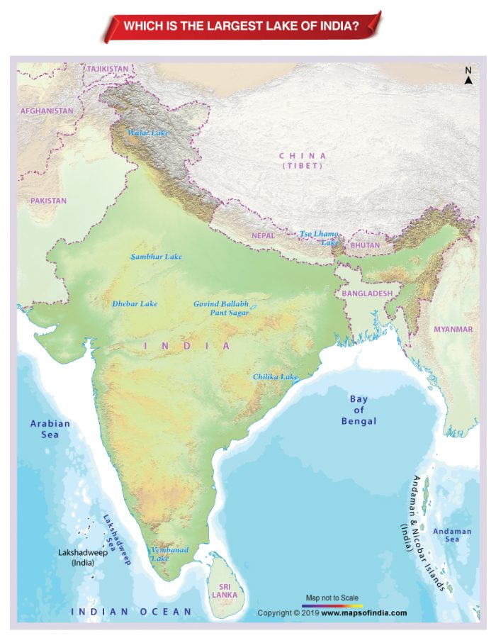 Which is the Largest lake of India?