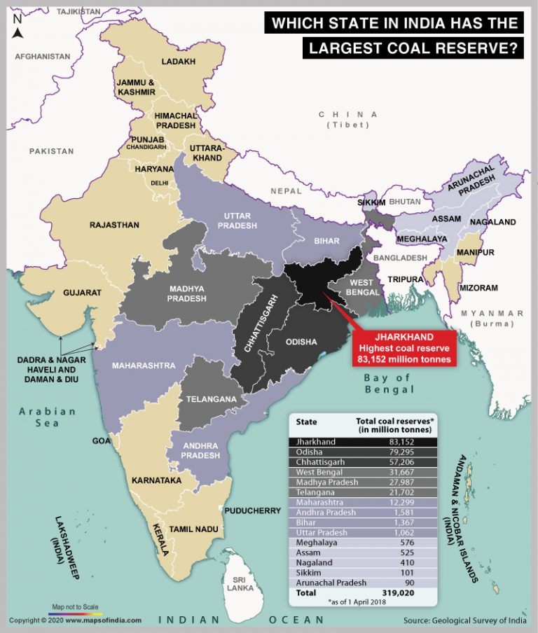 Which State in India has the Largest Coal Reserve?
