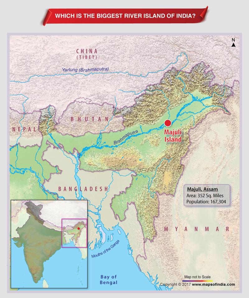 India Map Showing Biggest River Island of India