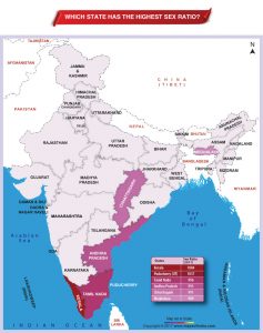 Which State has the Highest Sex Ratio in India? - Answers