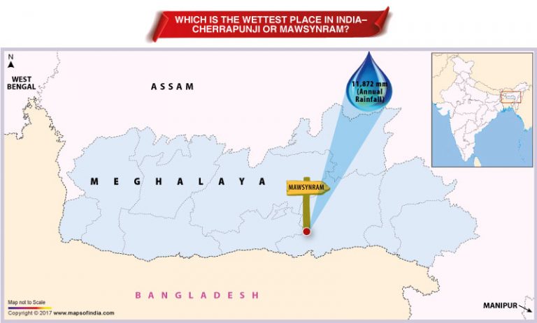 The Wettest Place in India- Cherrapunji or Mawsynram?