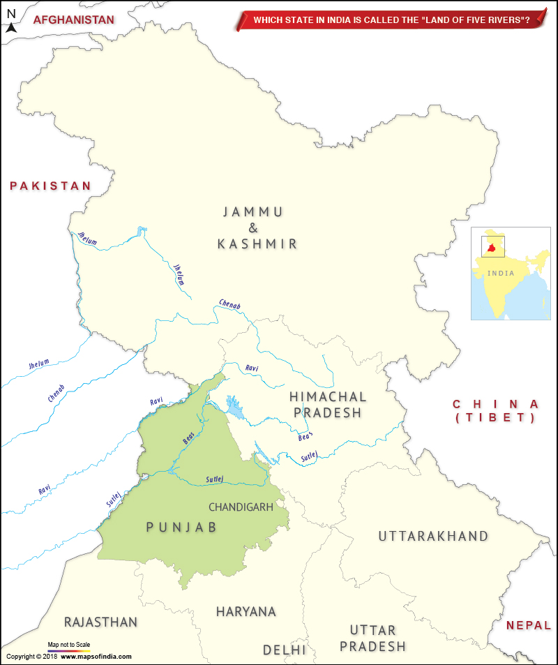 Which State In India Is Called The Land Of Five Rivers