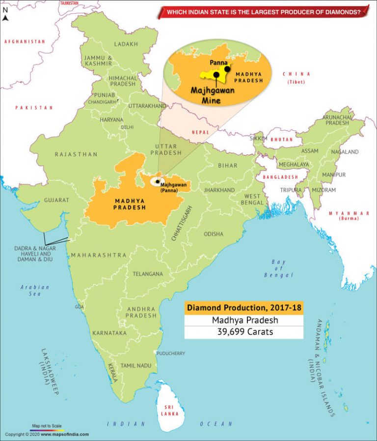 which-indian-state-is-the-largest-producer-of-diamonds-answers