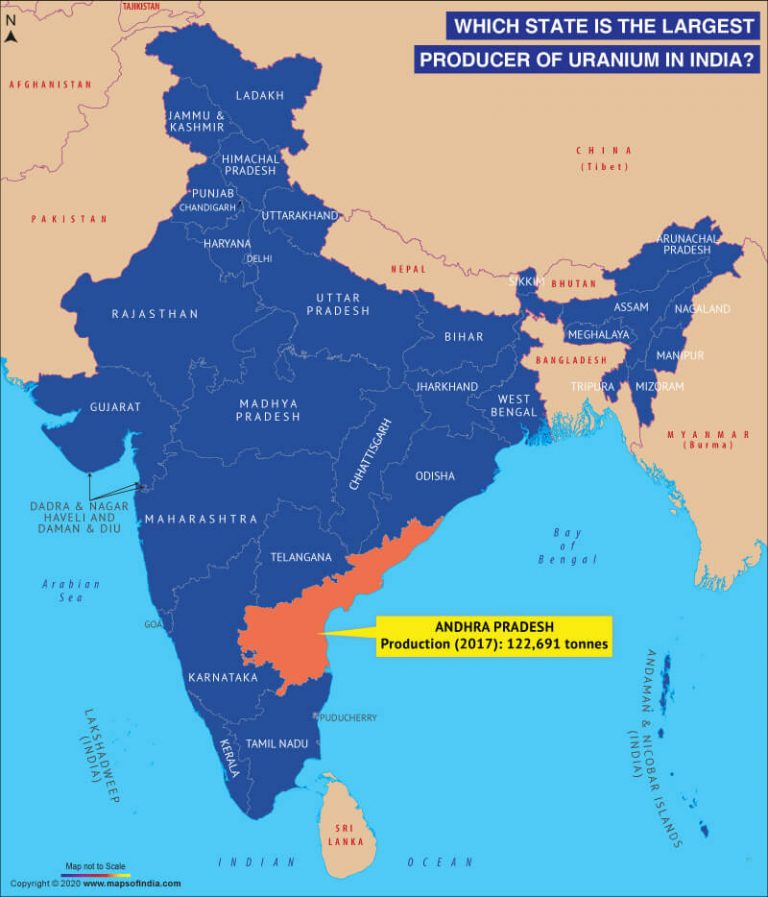 Which State is the Largest Producer of Uranium in India?