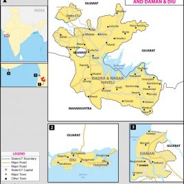 Map of Dadra and Nagar Haveli and Daman and Diu