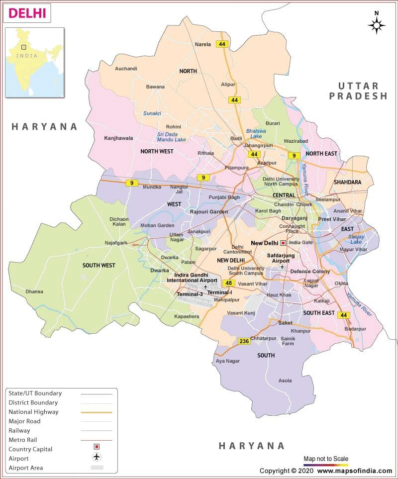 Map of Delhi