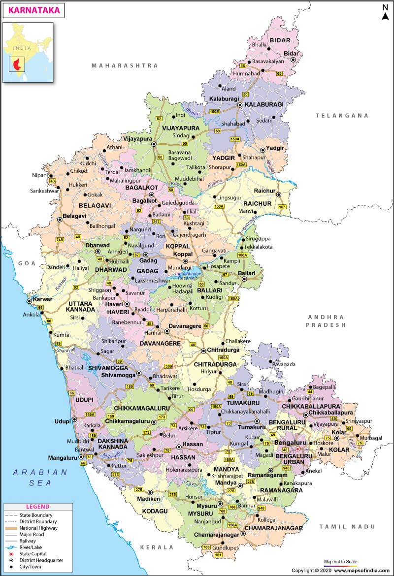 Map of Karnataka