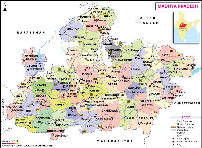 Map of Madhya Pradesh