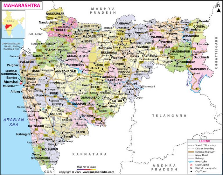 Map of Maharashtra