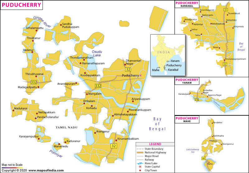 Map of Puducherry