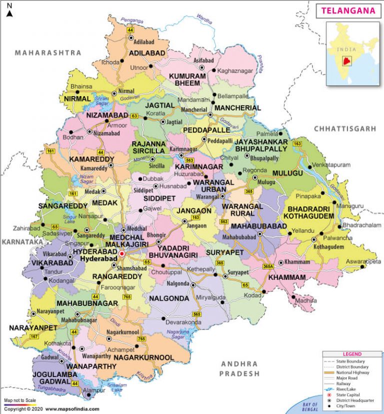 What are the Key Facts of Telangana? | Telangana Facts - Answers