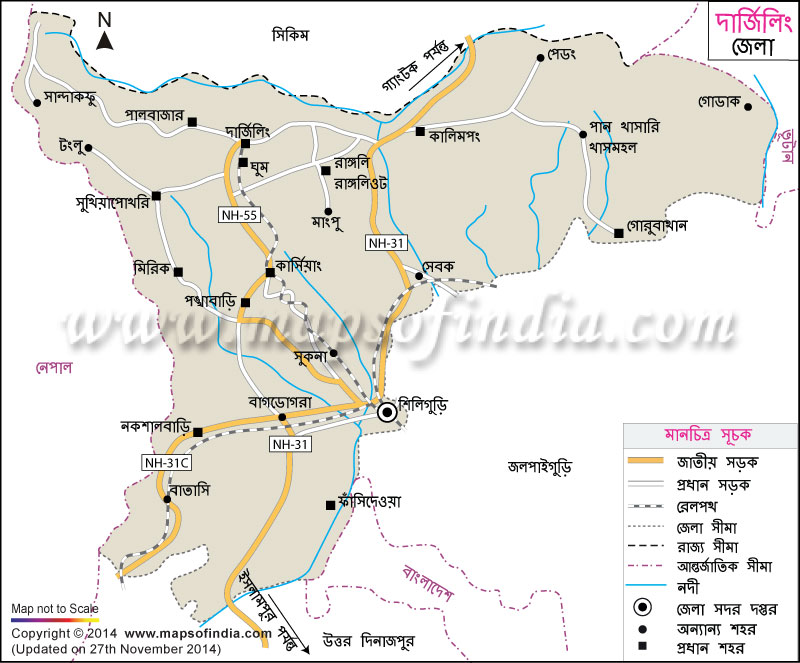 দার্জিলিং জেলা মানচিত্র