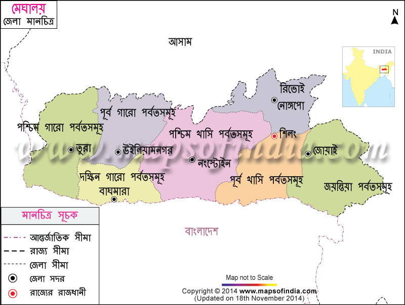 মেঘালয় মানচিত্র